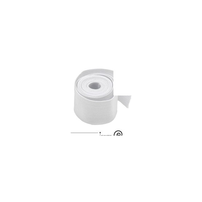 White Flat Elastic Band