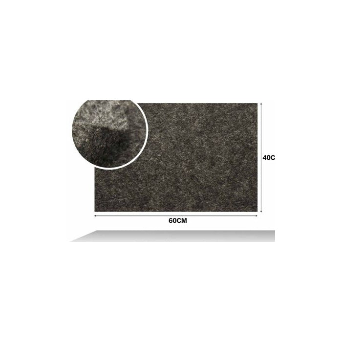 Charcoal Grey Felt Sheet, 40 × 60 cm, 1 mm thickness