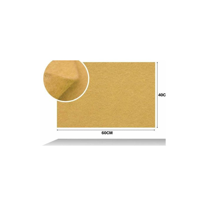 Light Brown Felt Sheet, 40 × 60 cm, 1 mm thickness