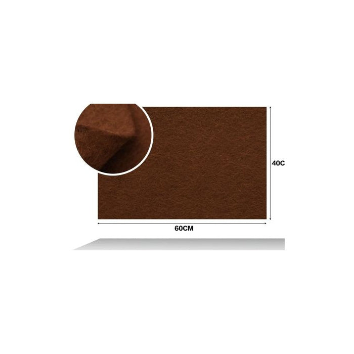 Dark Brown Felt Sheet, 40 × 60 cm, 1 mm thickness