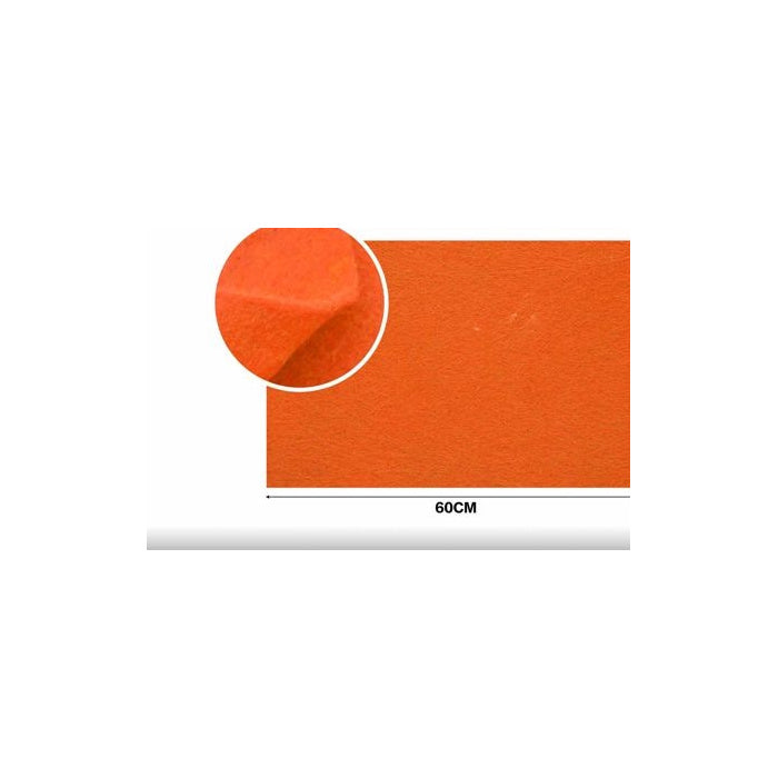 Orange Red Felt Sheet, 40 × 60 cm, 1 mm thickness