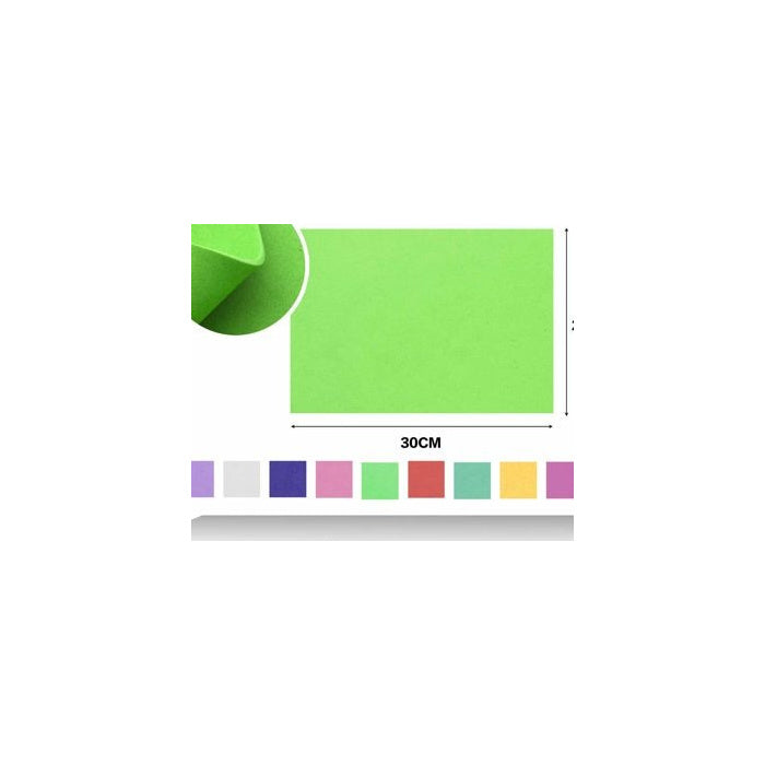 EVA Craft Foam Sheets - 10 Assorted Colours, 20 × 30 cm, 2 mm thickness