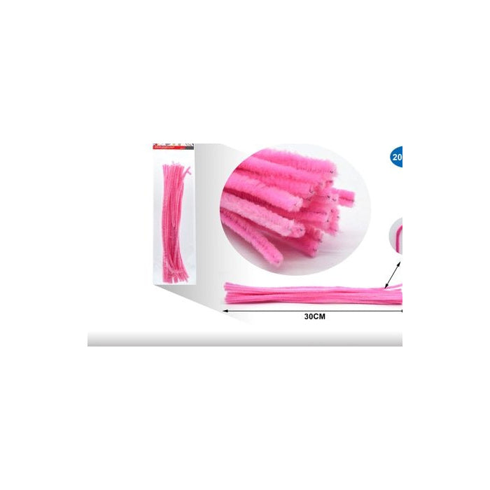 Pink Chenille Stems, 20-Pack
