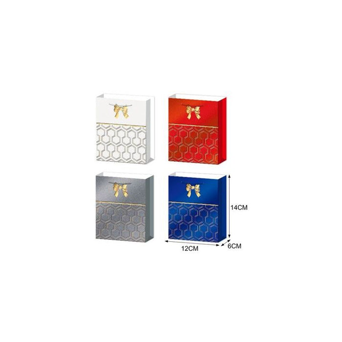 Embossed Foil Gift Bag, 12 × 4 cm