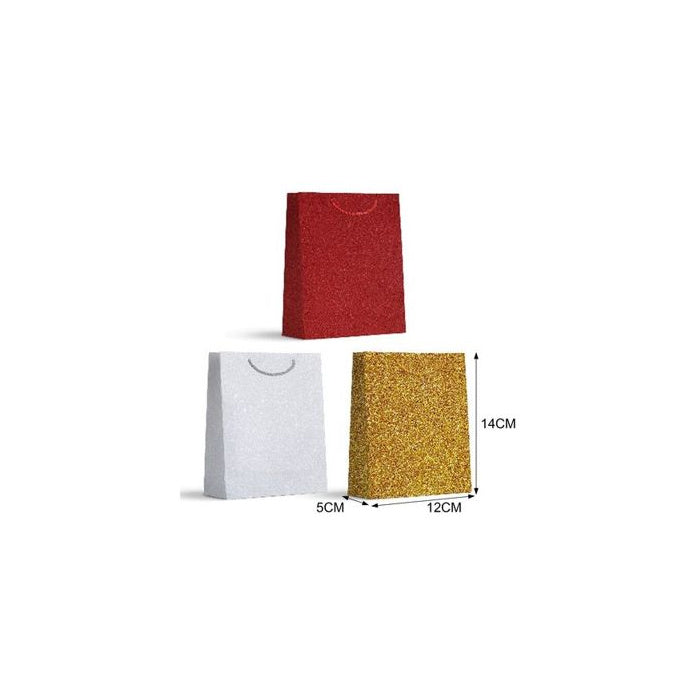 Glitter Gift Bag, 12 × 4 cm