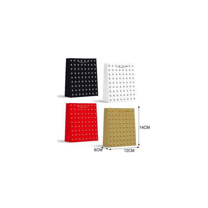 Embossed Foil Gift Bag, 12 × 4 cm