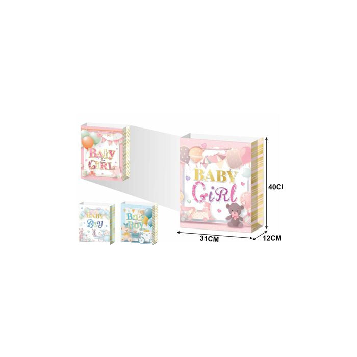 Foil-Stamped Gift Bag, 31 × 40 × 12 cm