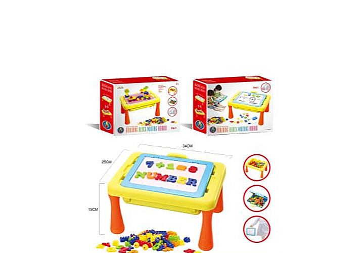 Magnetic Letter Building Block Writing Desk