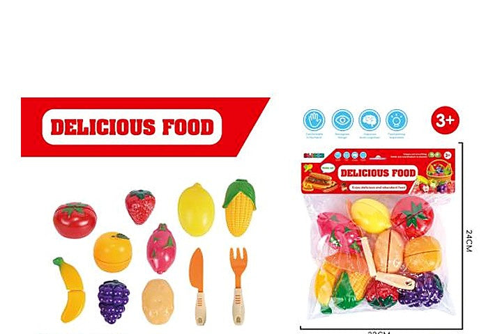 Simulation Fruit & Vegetable Cutting Play House Toy