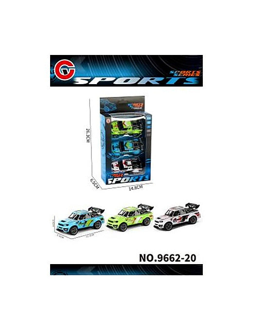 3-Pack Pull-Back Racing Cars