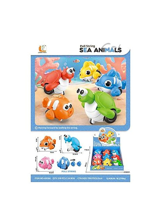 Zipper Ocean Animals (Turtle, Mahi-mahi, Clownfish)