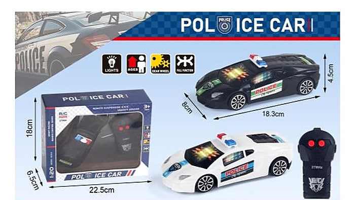 New 2-Channel Remote Control Police Car with 3D Lights