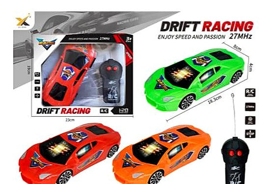 New 2-Channel Remote Control Racing Car with 3D Lights