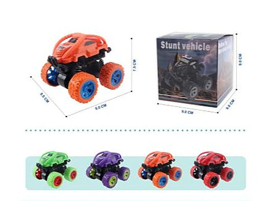 Single Color Box, Flip Stunt Ordinary Car, 4 Designs & 4 Colors