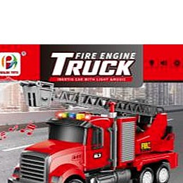 Friction Sound & Light Fire Ladder Truck