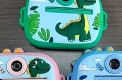 Kids Mini Multi-Functional Dinosaur Camera with Dual HD Lenses, Instant Print Function