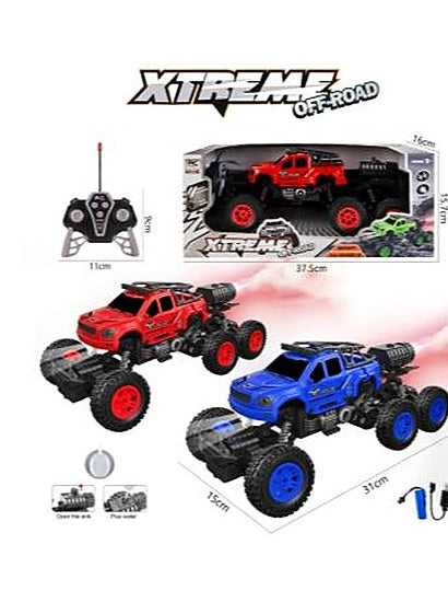 1:16 6-Channel Light Spray 6-Wheel Pickup Climbing Police Car