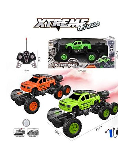 1:16 6-Channel Light Spray 6-Wheel Pickup Climbing Car