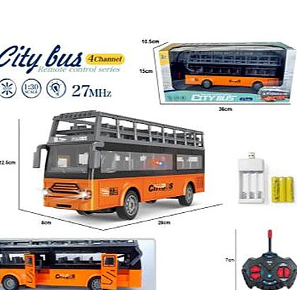1:30 4-Channel Light Remote Control Double-Deck Sightseeing Bus