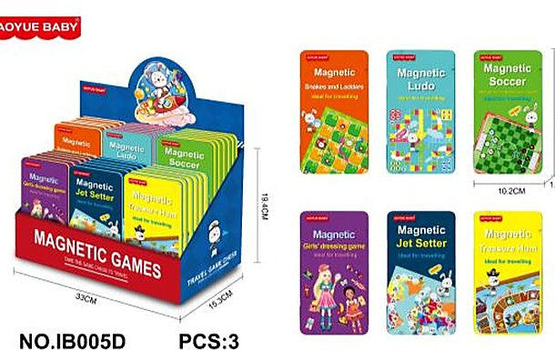 Boxed 6 × Board Game Set (Magnetic Iron Box)