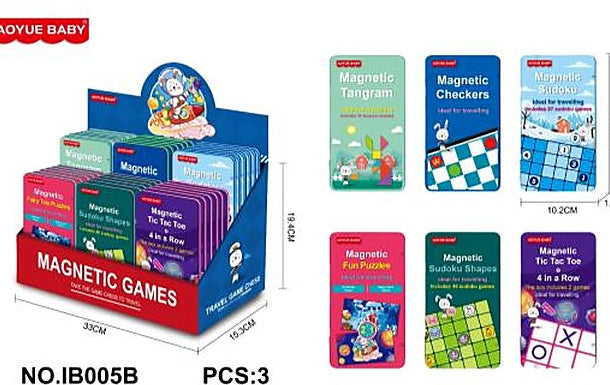 Boxed 6 × Board Game Set (Magnetic Iron Box)