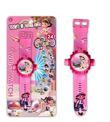 Girls Flip Rotating Projection Watch