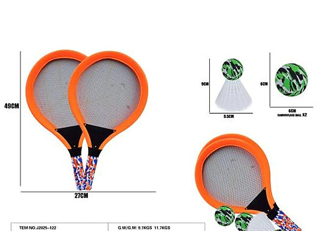 Camouflage EVA Shuttlecock & EVA Grip Badminton Racket Set