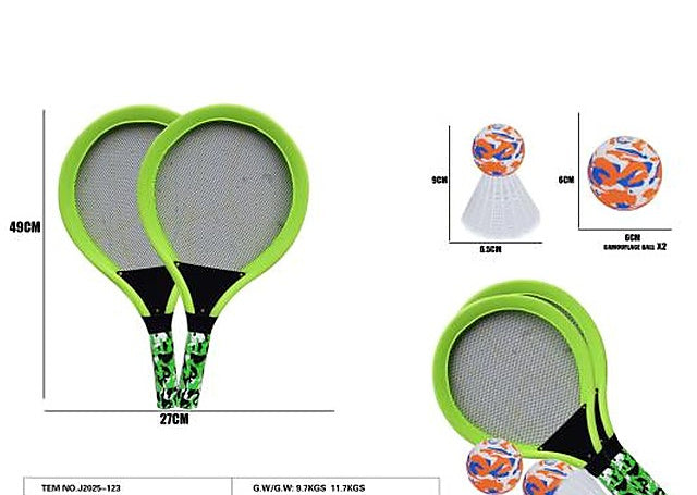 Camouflage EVA Shuttlecock & EVA Grip Badminton Racket Set
