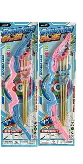 Eco-Friendly Bow & Arrow (2 Colors, 2-in-1 Cardboard Pack)