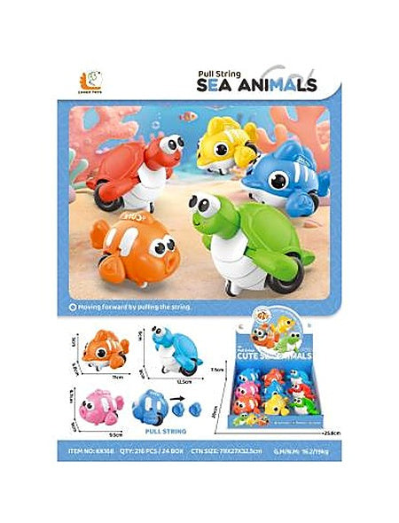 Zipper Ocean Animals (Turtle, Mahi-mahi, Clownfish)