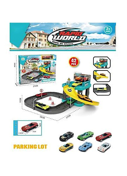 City Parking Lot with Plastic Cars