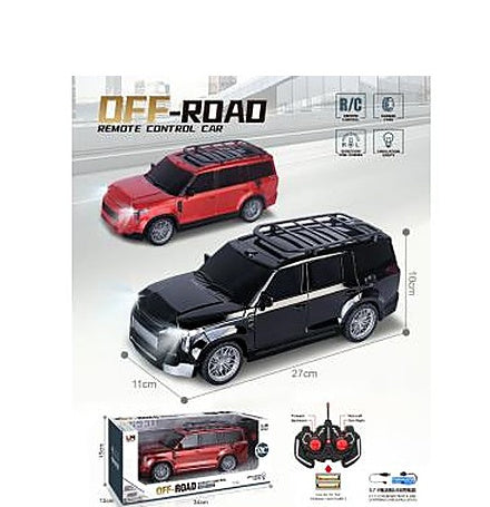 Shishi 4-Channel Remote Control Car with Lights, Red & Black, 1:16 RC Model Car
