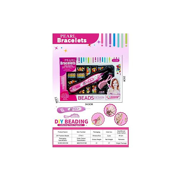DIY Girls Beaded Jewelry Hair Stick Set