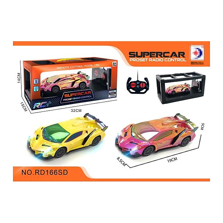 5-Channel 3-Door UV Spray Plated Sports Car, Battery Not Included