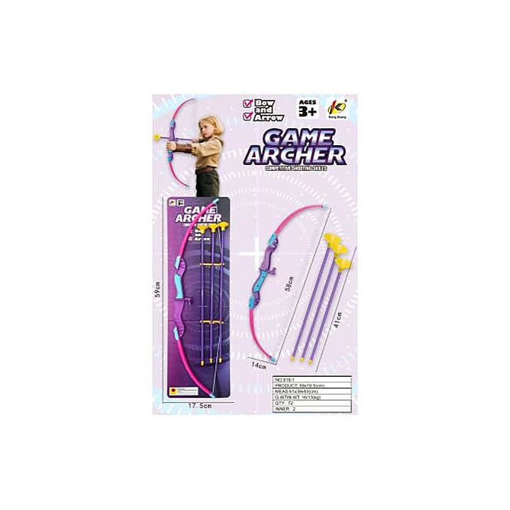 54 cm Bow with Arrows, Quiver & Target