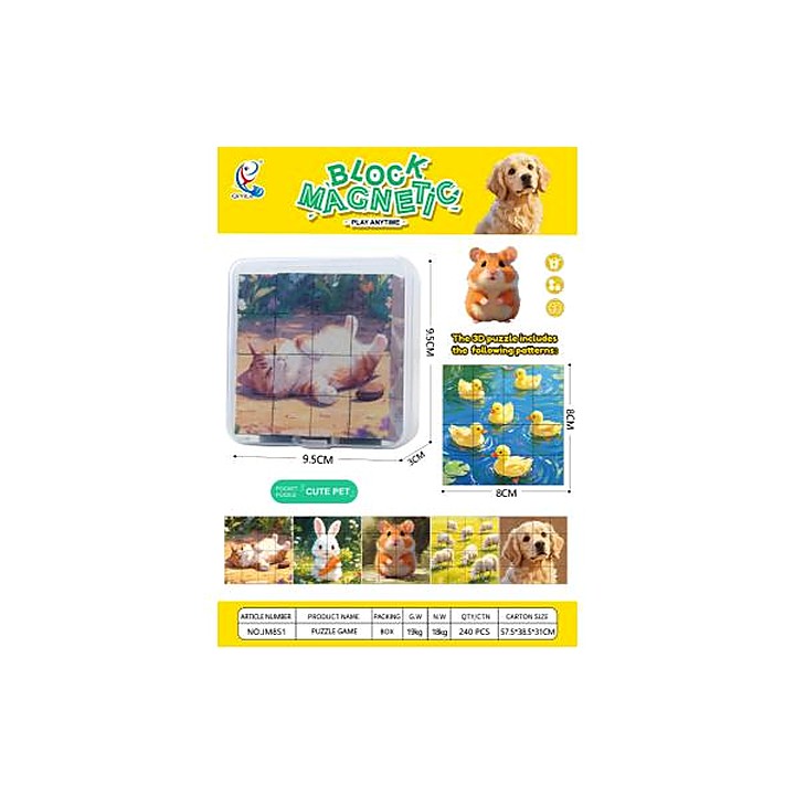 Magnetic Cube Building Block Puzzle