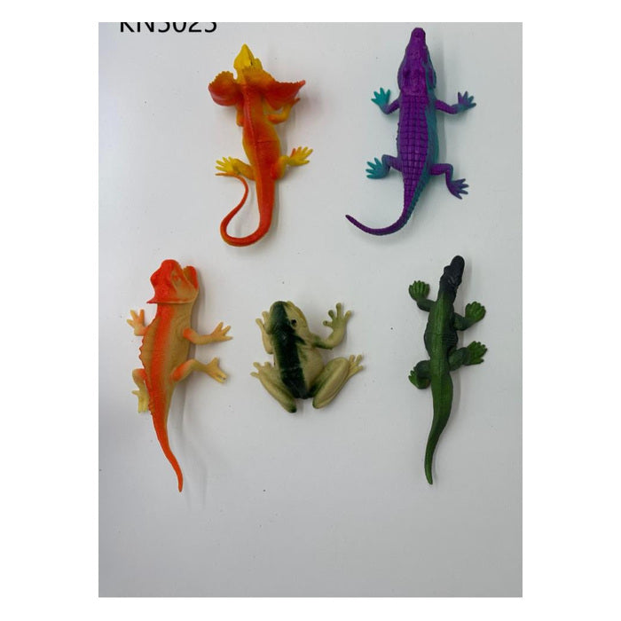 Realistic Lizard Figure Set, 5 pcs