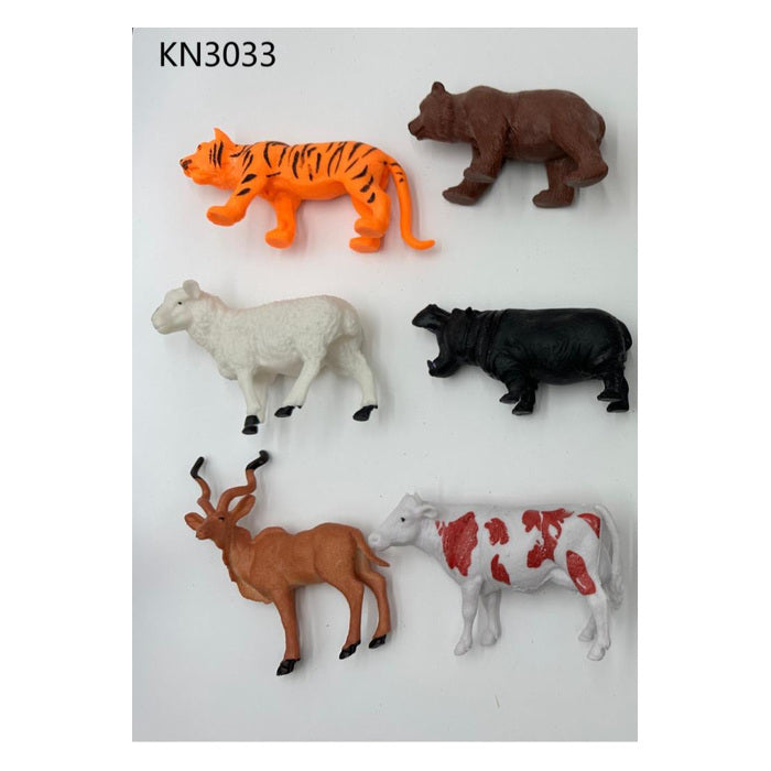 Realistic Animal Figure Set, 6 pcs