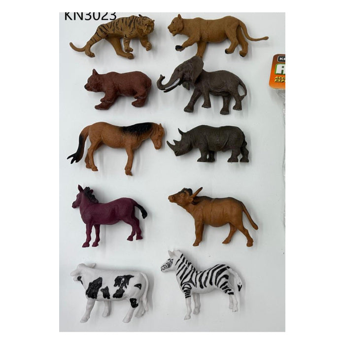 Realistic Animal Figure Set, 10 pcs