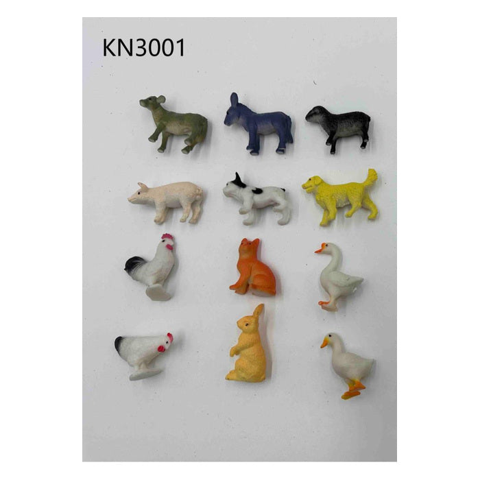 Realistic Animal Figure Set, 12 pcs