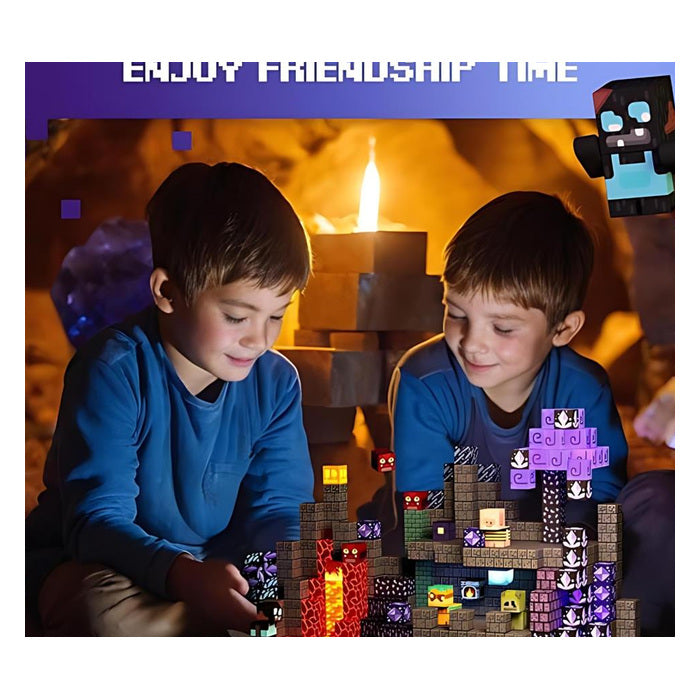 Magma Cave Building Block Set, 100 pcs
