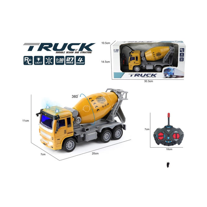 RC Mixer Truck with Lights, 1:30