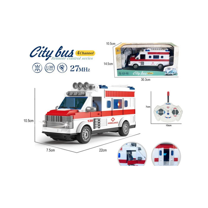 RC Ambulance with Lights, 1:30