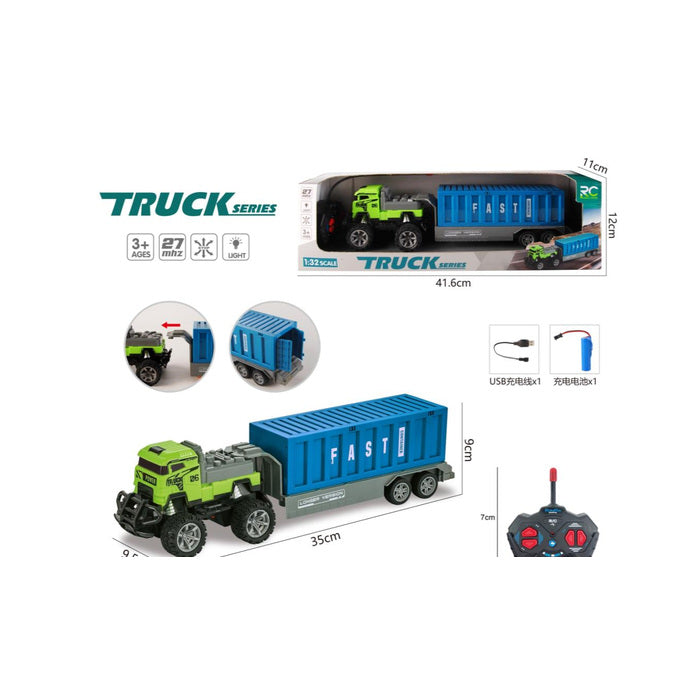 RC Container Truck with Lights, 1:32