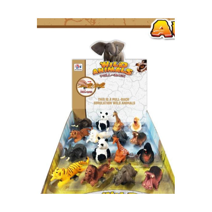 Animal Friction Toy Vehicle, Assorted - Display box: 16 pcs