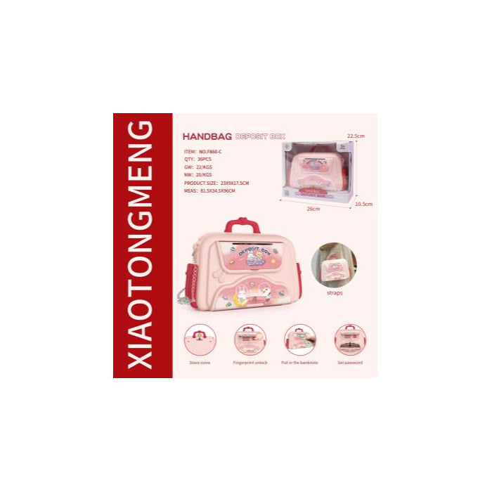 Handbag-Style Coin Bank, Pink