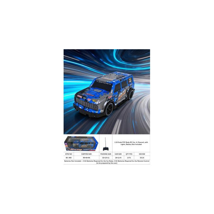 RC Race Car with Lights, 1:16