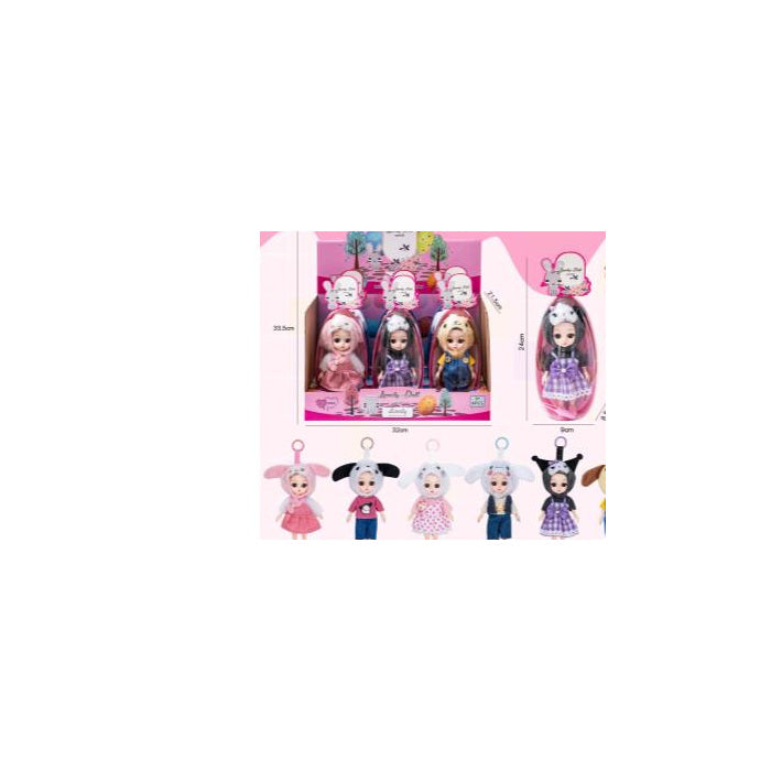 Jointed Fashion Doll, 6 in, Assorted