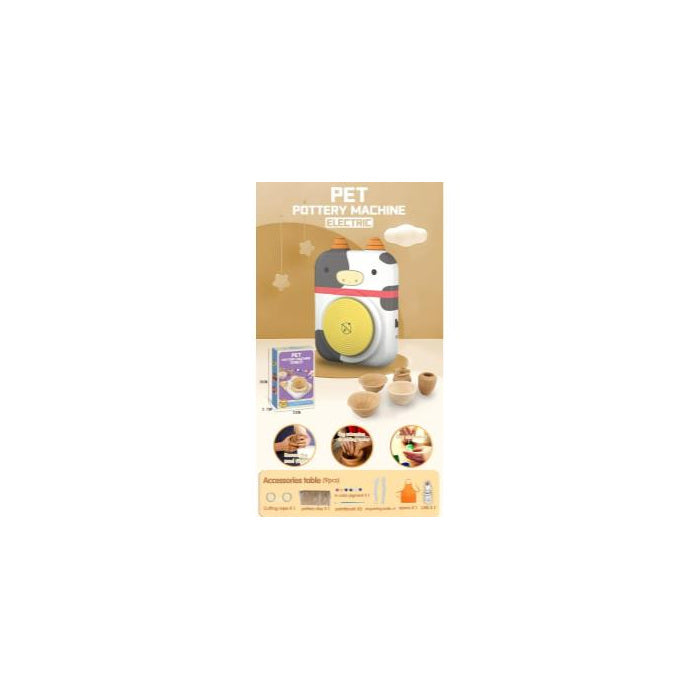 Kids' Pottery Wheel Set, Cow