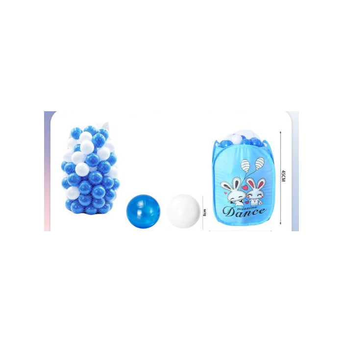 Play Balls, 50 pcs, 8 cm, Dark Blue & White